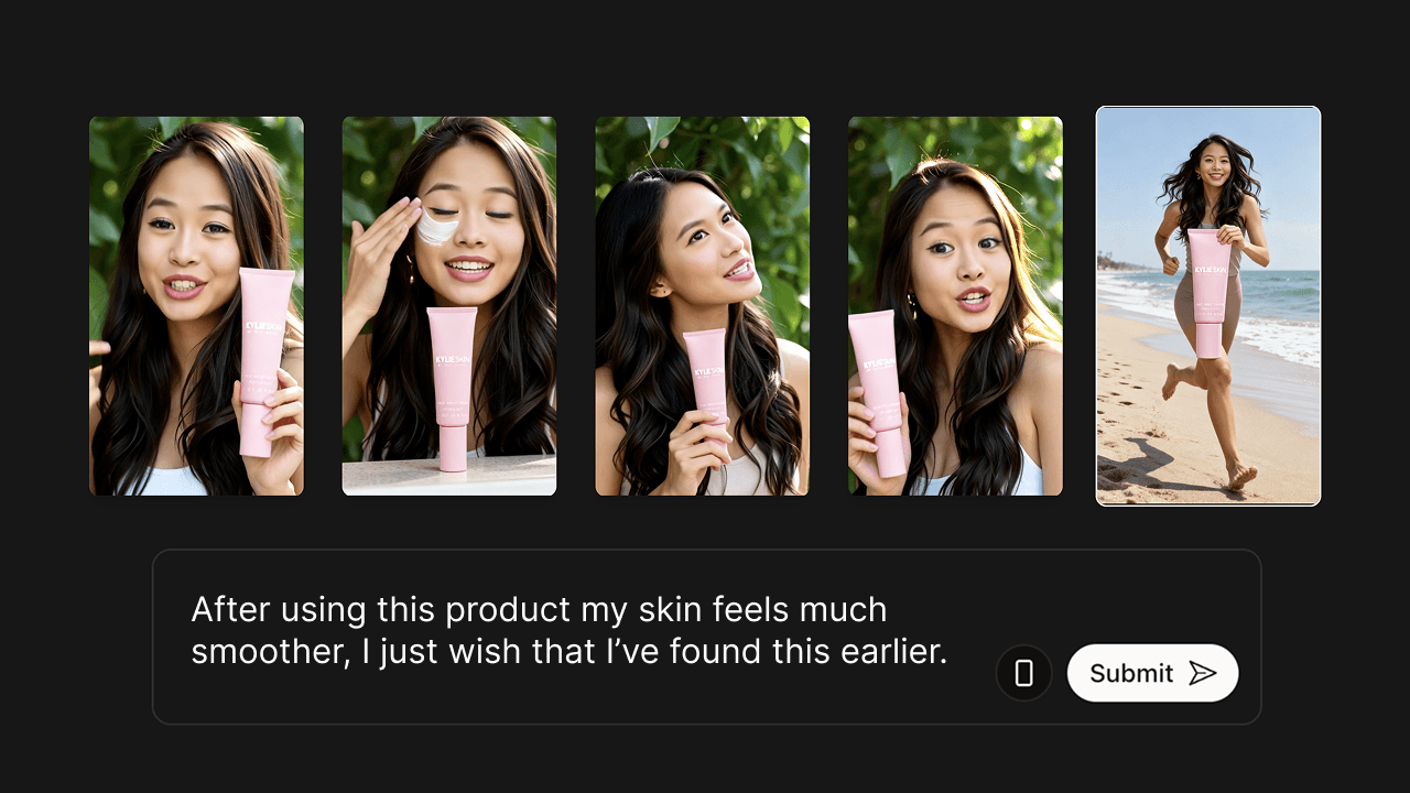 Write the script for your AI Influencer to say